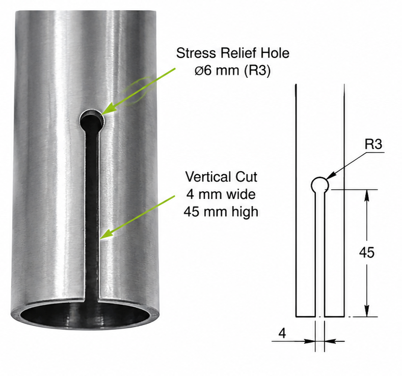 S-bend Core series titanium bar
